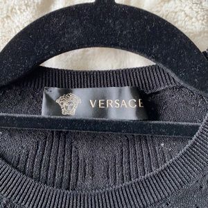 Versace black tight top
